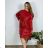 Šaty elegantní flitrované douhý rukáv dámské nadrozměr (54/56/58 ONE SIZE) ITALSKÁ MÓDA IMWT24BOWA/DR 54/56 Černá