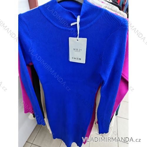 Women's warm long sleeve dress (S/M ONE SIZE) ITALIAN FASHION MB24505