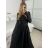 Dress with 3/4-sleeve ladies pocket (uni sl) ITALIAN Fashion IM3181746 black S / M