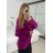 Women's elegant party long sleeve dress (S/M ONE SIZE) ITALIAN FASHION IM322282 -   růžová fuchsiová -   S/M/L