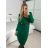 Šaty pletené dlouhý rukáv dámské (S/M/L ONE SIZE) ITALSKÁ MÓDA IMWBL24150