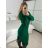 Šaty pletené dlouhý rukáv dámské (S/M/L ONE SIZE) ITALSKÁ MÓDA IMWBL24150