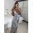 Langarm-Partykleid für Damen (S/M EINHEITSGRÖSSE) ITALIAN FASHION IMPSH235429 rot S / M