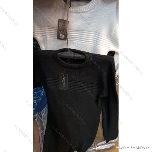 Svetr teplý dlouhý rukáv pánský nadrozměr (M-3XL) TURECKÁ MÓDA TMM24001