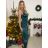 Šaty společenské dlouhé elegantní na ramínka satén dámské (S/M ONE SIZE) ITALSKÁ MÓDA IMPSH236357A/DU -   zelená smaragdová -   S/M/L