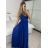Women's Strapless Long Party Dress (S/M ONE SIZE) ITALIAN FASHION IMPSH2360055 -   dark blue -   S / M
