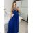 Women's Strapless Long Party Dress (S/M ONE SIZE) ITALIAN FASHION IMPSH2360055 -   dark blue -   S / M