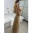 Šaty dlouhé elegantní společenské třpytivé na ramínka dámské (S/M/L ONE SIZE) ITALSKÁ MÓDA IM424771/DU -   Černá -   S/M