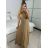 Šaty dlouhé elegantní společenské třpytivé na ramínka dámské (S/M/L ONE SIZE) ITALSKÁ MÓDA IM424771/DU -   Černá -   S/M