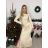 Šaty dlouhé společenské dlouhý rukáv dámské (S/M/L ONE SIZE) ITALSKÁ MÓDA IMM24M37639