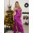 Women's Strappy Long Party Dress (S/M ONE SIZE) ITALIAN FASHION IMPSH246455/DU -   růžová fuchsiová -   S/M/L