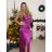 Women's Strappy Long Party Dress (S/M ONE SIZE) ITALIAN FASHION IMPSH246455/DU -   růžová fuchsiová -   S/M/L