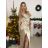 Women's Strappy Long Party Dress (S/M ONE SIZE) ITALIAN FASHION IMPSH246455/DU -   růžová fuchsiová -   S/M/L