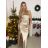 Women's Strappy Long Party Dress (S/M ONE SIZE) ITALIAN FASHION IMPSH246455/DU -   růžová fuchsiová -   S/M/L