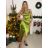 Šaty společenské dlouhé elegantní na ramínka satén dámské (S/M ONE SIZE) ITALSKÁ MÓDA IMPSH236357A/DU -   zelená smaragdová -   S/M/L