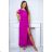Women's Plus Size (42-46) Long Elegant Party Sleeveless Dress POLISH FASHION PMLBC23265-10 fialová purpurová 38