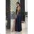 Women's strapless tulle party dress (S/M/L ONE SIZE) ITALIAN FASHION IM923001 beige 42
