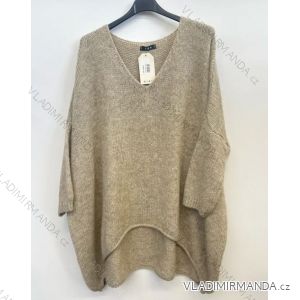 Svetr pletený dlouhý rukáv dámský (S/M ONE SIZE) ITALSKÁ MÓDA IMPSH245001B
