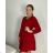 Women's Elegant Long Sleeve Dress (S/M ONE SIZE) ITALIAN FASHION IMM23M6062 S/M/L red
