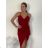 Šaty krátké elegantní společenské třpytivé na ramínka dámské  (S/M ONE SIZE) ITALSKÁ MÓDA IM424866
