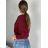 Leicht gestrickter Langarmpullover für Damen (L/XL EINHEITSGRÖSSE) ITALIAN FASHION IM723GALA S / M Wein