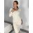 Langärmliges Strickkleid für Damen (Einheitsgröße S/M) ITALIAN FASHION IMWAK23CL5019 -   béžová smetanová -   S / M