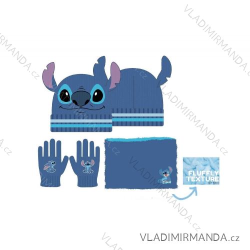 Súprava čiapky, nákrčník a rukavice zimné prstové lilo detská chlapčenská (ONE SIZE) SETINO LIL24-3190