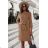 Šaty krátké elegantní s páskem 3/4 dlouhý rukáv dámské nadrozměr (44/46/48 ONE SIZE) ITALSKÁ MÓDA IMD24458