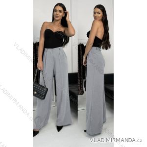 Kalhoty dlouhé elegantní dámské (S/M/L ONE SIZE) ITALSKÁ MÓDA IMD24459
