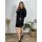 Women's Plus Size Long Warm Long Sleeve Dress (50/52/54 ONE SIZE) ITALIAN FASHION IM424636