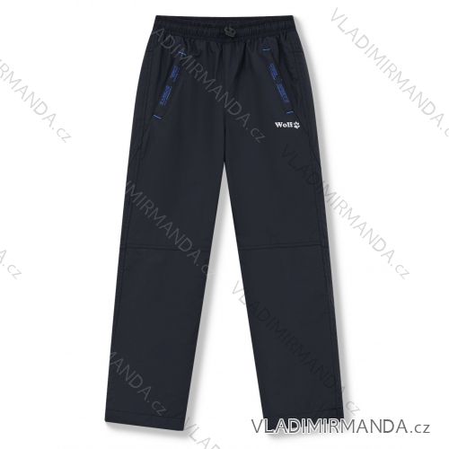 Kalhoty dlouhé šusťákové dětské až dorost chlapecké (110-146) WOLF T2551A