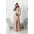 Women's strapless tulle party dress (S/M/L ONE SIZE) ITALIAN FASHION IM923001 beige S