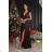 Women's strapless tulle party dress (S/M/L ONE SIZE) ITALIAN FASHION IM923001 dark brown M