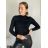 Women's Long Sleeve Oversized Zip Up Hooded Sweatshirt Coat (S/M ONE SIZE) ITALIAN FASHION IMPLI2385141 -   black -   S / M