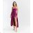 Šaty elegantné spoločenské plesové na ramienka dámske (S/M/L ONE SIZE) TALIANSKA MÓDA IMPSH246578/DR tmavo modrá S/M/L