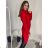Šaty pletené s rolákom dlhý rukáv dámske (S/M ONE SIZE) TALIANSKA MÓDA IMPLI228404/DR S/M šedá