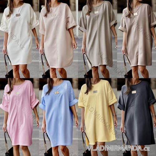 Short casual long sleeve women's dress, oversized (54/56/58 ONE SIZE) ITALIAN FASHION IMC25027