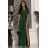 Women's Strapless Long Satin Party Dress (34-42) POLISH FASHION PMLEL24NATHALIE green L