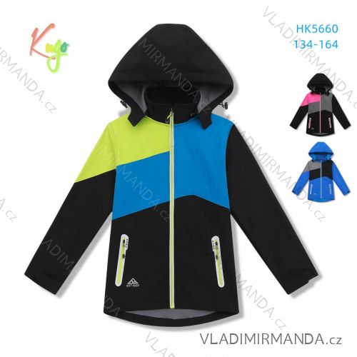 Softshell jacket long sleeves for boys and girls (134-164) KUGO HK5660