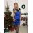 Šaty spoločenské elegantný letný krátky rukáv dámske (S/M ONE SIZE) TALIANSKA MÓDA IMPSH245544