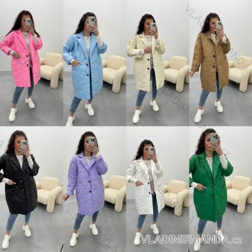 Kabát slabý šusťákový dlouhý rukáv dámský (S/M/L ONE SIZE) ITALSKÁ MÓDA IMWCM25002