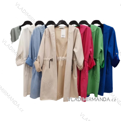 Leichte Damen-Pulloverjacke mit Kapuze, 3/4-Ärmeln (S/M/L ONE SIZE) ITALIAN FASHION IMPLI259521