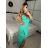 Šaty elegantní společenské na ramínka dámské (S/M ONE SIZE) ITALSKÁ MÓDA IM321608