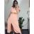 Šaty letní košilové s páskem krátký rukáv dámské (S/M/L ONE SIZE) ITALSKá MóDA IM424486/DR modrá mintova M/L
