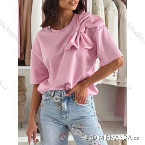 Tričko krátký rukáv dámské (S/M/L ONE SIZE) ITALSKÁ MÓDA IMWCH25016
