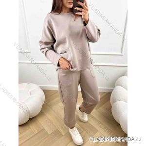 Súprava tepláková oversize mikina dlhý rukáv a tepláky dámske (S/M/L ONE SIZE) TALIANSKA MÓDA IMWCP25028