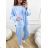Women's tracksuit set, oversized long sleeve sweatshirt and sweatpants (S/M/L ONE SIZE) ITALIAN FASHION IMWCP25028
