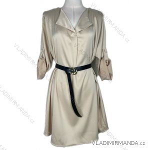 Šaty košilové dlouhý 3/4 rukáv dámské (S/M/L ONE SIZE) ITALSKÁ MÓDA IMPBB25S5554