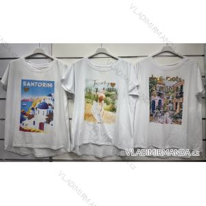 Tričko oversize krátký rukáv dámské (S/M/L ONE SIZE) ITALSKÁ MÓDA IMWF25002