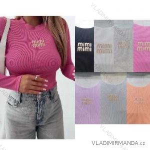 Women's long sleeve striped T-shirt (S/M/L ONE SIZE) TURKISH FASHION TMWM25002